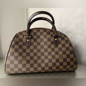 Louis Vuitton Brown Checkered Satchel